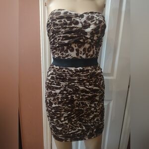 Rue 21 Strapless Animal Print woman's dress Size Small